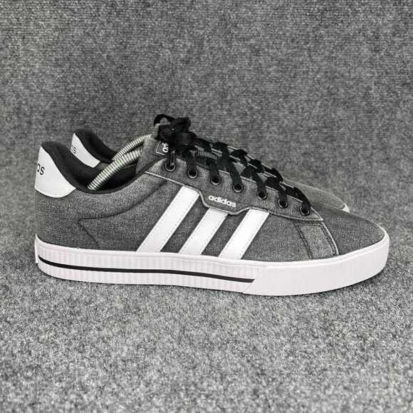 Adidas Daily 4.0 Shoes Mens 10.5 Grey Canvas Low Lace Up Retro Athletic Sneakers - Picture 1 of 11